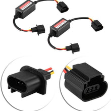 Terisass 2 Pcs H13 Car LED Headlight Decoder Anti-Flicker Flash Error Canceler Warning Error Decoder Canceler Capacitor Anti-Flicker Resistor Decoder for Fog Light