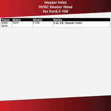 Dayco Heater Hose for 2004-2010 Ford F-150 5.4L V8 - Heater Inlet HVAC Radiator Coolant Heating