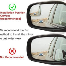 TSINGYUN 4 Pack of Blind Spot Mirror, HD Glass Frameless Convex Rearview Side Mirrors, 360°Rotation Adjustable Stick-on Design for SUV Car Truck Van Driving Safety