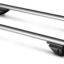 TAC Roof Rack Cross Bar Aluminum Locking Roof Top Cargo Rack Anti-Theft Cross Bars (54” Cross Bars, 1 Pair)