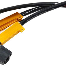 uxcell H4 LED Car Headlight Resistor Wiring Canceller Decoder Adapter 50W DC 12V 8ohm