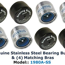 Bearing Buddy (4) 1.980 Boat Trailer Genuine Stainless Steel with Protective Bra & Auto Check Wheel Center Caps 1980A-SS 42204 (2 Pairs)