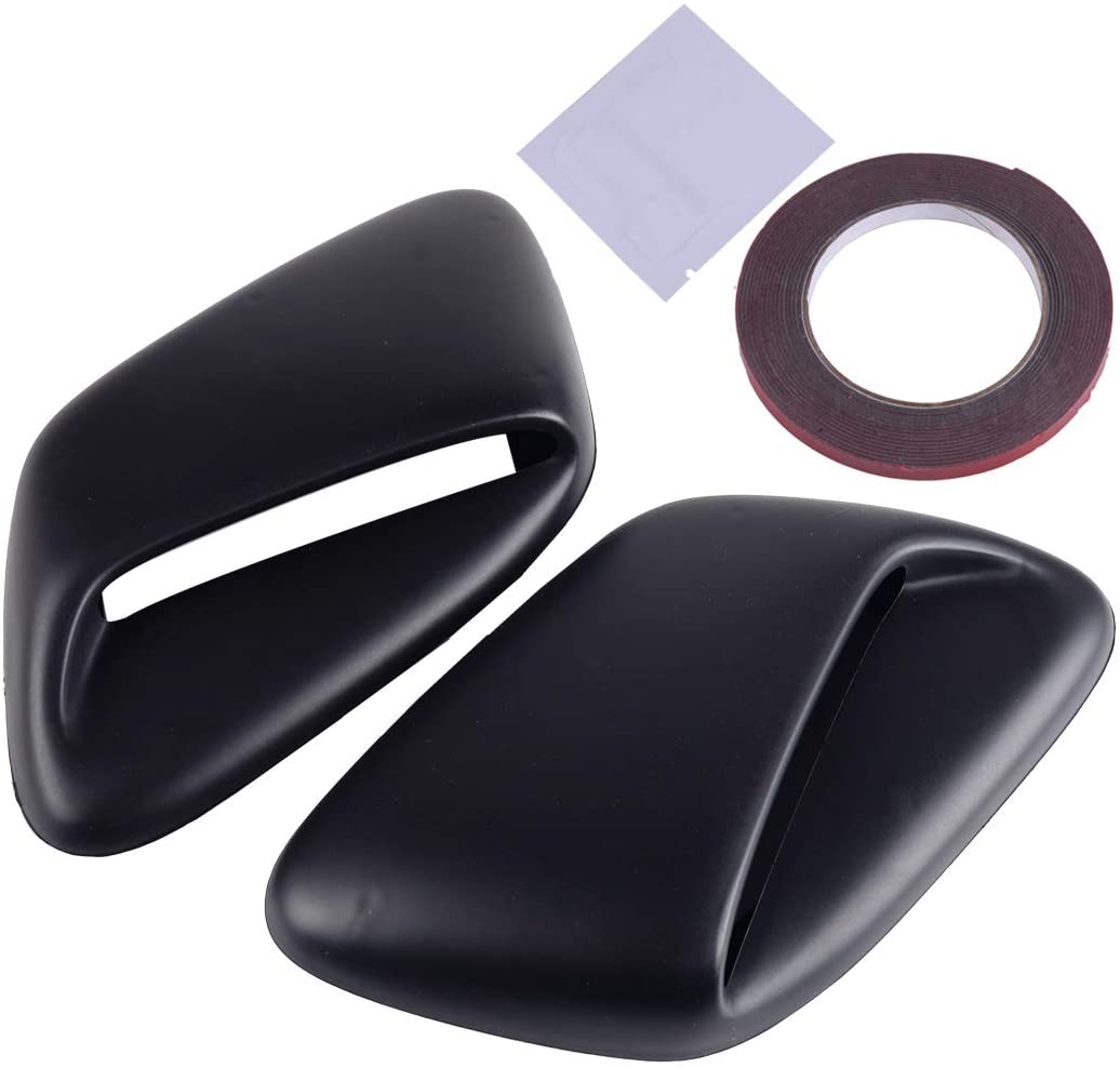 Auto Repair Accessories DWCX 2PCS Black Plastic Hood Vent Induction Scoop Fit for Subaru Impreza 1999 2000 2001 GC8 STI WRX 2.5RS