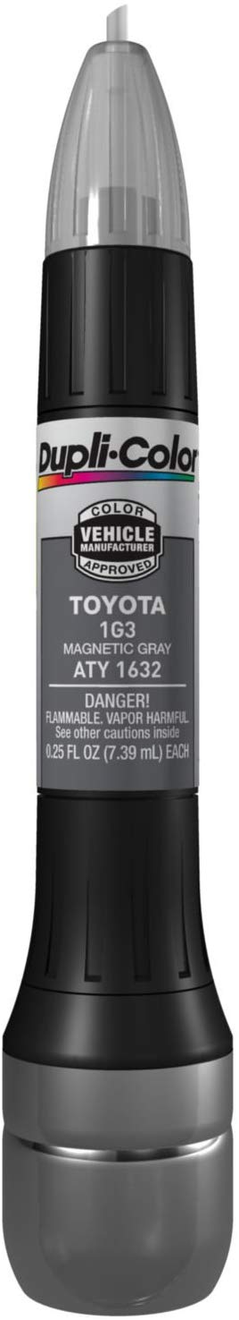 Dupli-Color ATY1632 Magnetic Gray Toyota Exact-Match Scratch Fix All-in-1 Touch-Up Paint - 0.5 oz (0.25 oz. paint color and 0.25 oz. of clear)