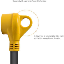 Snowy Fox RV 15Amp to 30Amp Adapter - 15Male/30Female Camper RV Electrical Adapter Power Cord with Innovative 180 Degree Bend Design Easy Ergonomic Grip Handle, 18inches,12AWG 125V/1875W