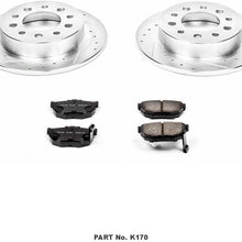 Power Stop K170 Rear Brake Kit with Drilled/Slotted Brake Rotors and Z23 Evolution Ceramic Brake Pads
