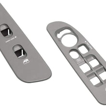 BASIKER Driver & Passenger Taupe Door Window Switch Panel Bezel Compatible with Dodge 2002-2007 Ram 1500 2500 3500 Front Right & Left Seat