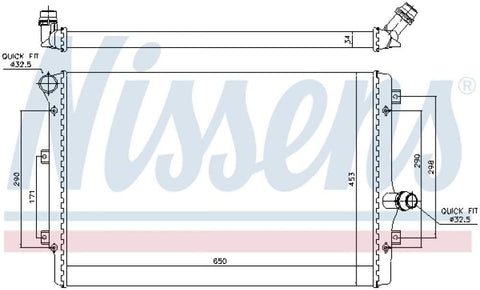 VW/Audi Radiator 1K01212151AB Jetta/GTI/Passat/A3/TT 2.0 06-08