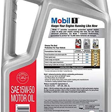Mobil 1 Advanced Full Synthetic Motor Oil 15W-50, 5-Quart bundle with Mobil 1 M1-110A Extended Performance Oil Filter, 1-Count