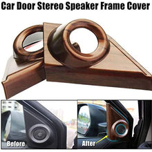 For Honda CRV CR-V 2017 2018 2019 2020 Peach Wood Grain Door Stereo Speaker Frame Cover One set(2Pcs)