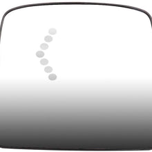 cciyu Rearview Mirror Hood Chrome Towing Mirror Wide Angle Mirror Driver Left Side with LED Signal Smaller Mirror Lens Fits for 2008-2019 Volvo VNL VNM VNX