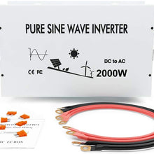 WZRELB 2000W 12V Pure Sine Wave Solar Power Inverter DC AC Converter