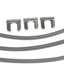 Inline Tube (D-6-13) Braided Stainless Flex Hose Set Compatible with 1979-81 Chevrolet Camaro and Pontiac Firebird with Front Disc and Rear Drum Brakes