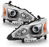 For 13-15 Altima 4 Doors Sedan Halogen Type Headlights Front Lamps Direct Replacement Left + Right Pair