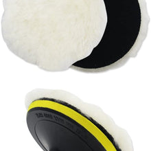 Coceca 7pcs 6 Inches Polishing Pad Kit, Sponge and Wool Polishing Pad Set with M14 Drill Adapter