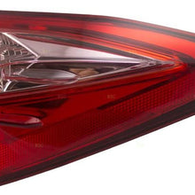 Brock Replacement Passengers Taillight Red w/Clear Quarter Panel Mounted Lens Compatible with 17-19 Corolla 81550-02B00 TO2805130