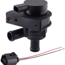 Cheriezing 1K0965561J Auxiliary Cooling Water Pump with Plug compatible with A3 A4 TT, VW Bettle CC Eos Golf GTI Jetta Passat Tiguan - 2.0T engine