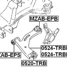 E11234300C - Rear Arm Bushing (for Front Arm) For Mazda - Febest