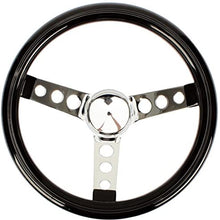 Classic Black Steering Wheel, 12 Inch, w/Holes