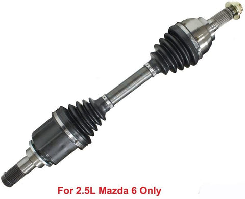 DTA MZ2319 Front Left - New Premium CV Axle (Drive Axle Assembly) Compatible with Mazda 6 2.5L Only 2009-2012