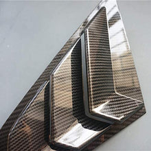 2X Sport Style Carbon Fiber Print Quarter Window Scoops Louvers for Honda Civic Sedan 2016 2017 2018 2019 2020