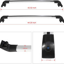 ROADFAR Roof Rack Aluminum Top Rail Carries Luggage Carrier Fit for 2013-2017 for Hyundai Santa Fe Baggage Rail Crossbars