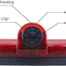 Car Third Roof top Mount Brake lamp Camera Brake Light Replacement Rear View Backup Camera for Transporter Nissan NV1500/NV2500/NV3500 2009-2019