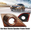 For Honda CRV CR-V 2017 2018 2019 2020 Peach Wood Grain Door Stereo Speaker Frame Cover One set(2Pcs)