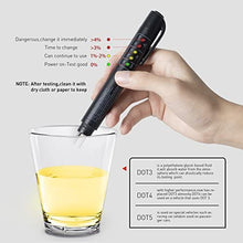 Pocket Brake Fluid Tester Brake Fluid Liquid Tester Pen With 5 LED Indicator Calibrate for DOT3 DOT4 Brake Fluid