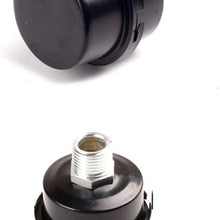 Chiloskit 2Pcs 1/4" Thread Metal Air Compressor Intake Filter Noise Muffler Silencer Connector Muffler Filter Silencer (1/4"PT 12.5mm 2pcs) (1/4"PT 12.5mm 2pcs)