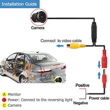 ePathChina 1/4 Inch CCD Flush Mount Backup Rear View Camera 170 Degree Viewing Angle Universal Waterproof HD Parking Backup Reverse Camera