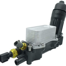 Oil Filter Housing Oil Cooler Kit - Compatible with 2014-2017 3.6L Dodge Avenger, Journey, Durango, Jeep Wrangler, Grand Cherokee, Chrysler 200, 300, Town & Country - Replace 68105583AF 68105583AE