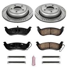 Power Stop K6181 Rear Z23 Carbon Fiber Brake Pads with Drilled & Slotted Brake Rotors Kit