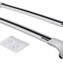 2 Pieces Cross Bars Fit for Audi Q7 2009 2010 2011 2012 2013 2014 2015 SilverCargo Baggage Luggage Roof Rack Crossbars