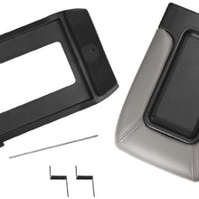 Center Console Lid Replacement Kit Gray - Replaces 924-811, 19127364, 19127365, 19127366, 924-812 - Fits Chevy Silverado, Avalanche, Tahoe, Suburban, GMC Sierra, Yukon - Interior Armrest Hinge Latch