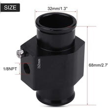 Temp Joint Pipe, Car Water Temp Temperature Joint Pipe Hose Sensor Gauge Adapter(32mm)