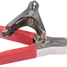 HUIQIAODS Car Crocodile Clip 30A Spring Loaded Auto Vehicle Battery Cable Insulated Alligator Clamp Clips 2PCS