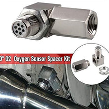 Stainless Steel O2 Oxygen Sensor,2 PCS M18X1.5mm 90 Degree O2 Sensor Adapter