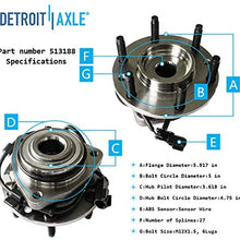 Detroit Axle - 18pc Front Upper Lower Control Arms, Struts w/Springs, Inner Outer Tie Rods, Sway Bar Links and Ball Joints for Chevy Trailblazer GMC Envoy - 6-Lug w/ABS