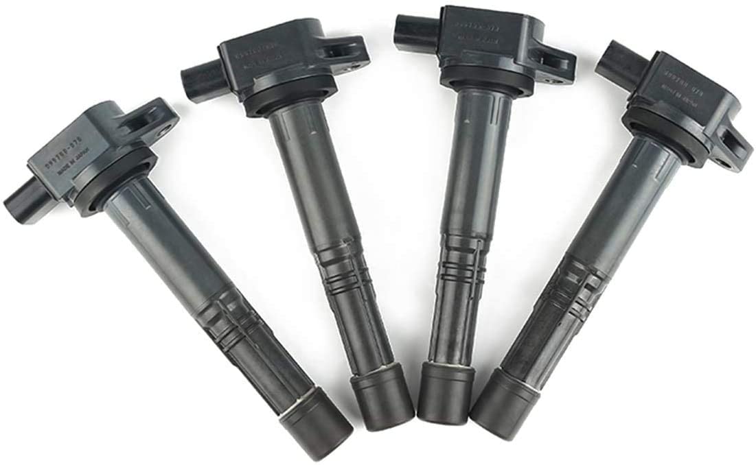 099700-070 30520-PNA-007 Ignition coil Pack 4Pcs Compatible with L4 2.4L 2003-2007 Honda Accord 2003-2011 Honda Acura RSX legend L4 2.2L 2004-2005 S2000 Honda Element CR-V UF311 UF583 C1382 6732301