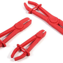 Cuque 3Pcs Nylon Hose Clamp Tool Set Brake Fuel Water Line Clamp Plier Hands Free Tool for Hose Lines Brakes