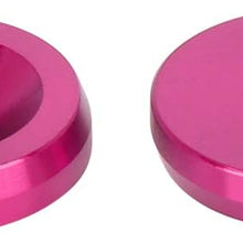 X AUTOHAUX 8pcs M6x20mm Aluminum Alloy Fender Bumper Washers Bolt Kit Engine Accessory Pink Universal for Car