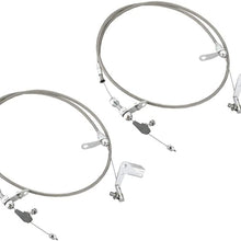 2pcs Stainless Steel Braided Accelerator Cable Wire for Chrysler (for Chrysler, Dodge, Plymouth) 727 transmissions