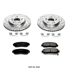 Power Stop K228 Front Z23 Carbon Fiber Brake Pads with Drilled & Slotted Brake Rotors Kit