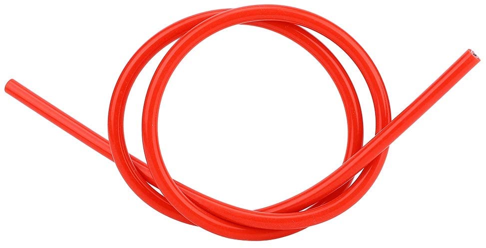 Car Ignition Cable, 8mm Silicone Spark Ignition Cable Wire Car Auto Accessory Replacements Part 1 Meter (Red) (Red)