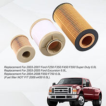 CARMOCAR FD4616 Fuel Filter and FL2016 Oil Filter Replacement for 2003-2007 Ford F250 F350 F450 F550 Super Duty 6.0L 2003-2005 Excursion 6.0L 3C3Z-9N184-CA 3C3Z-6731-AA FD4604