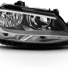 For 2011-2018 VW Jetta 4-Door Sedan Models Passenger Right Side Halogen Headlight Replacement