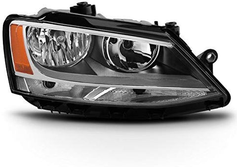 For 2011-2018 VW Jetta 4-Door Sedan Models Passenger Right Side Halogen Headlight Replacement