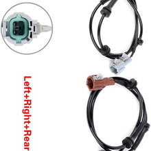 OCPTY ABS sensor,Left+Right+Rear Wheel Speed Sensor ALS618 ALS626 Fit for 2005-2010 2012-2013 2016 Nissan Frontier Pack of 2