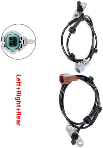 OCPTY ABS sensor,Left+Right+Rear Wheel Speed Sensor ALS618 ALS626 Fit for 2005-2010 2012-2013 2016 Nissan Frontier Pack of 2